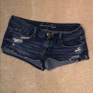 American Eagle Denim Shortie Shorts
